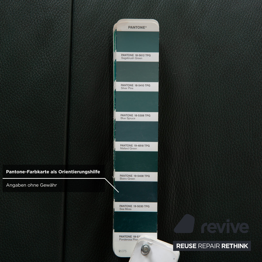 Himolla Cumuly Leder Dreisitzer Dunkelgrün Sofa Couch