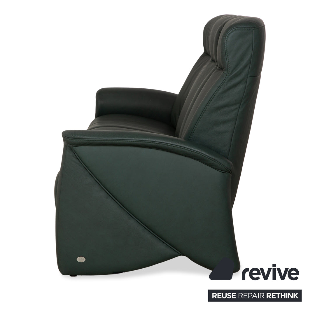 Himolla Cumuly Leder Dreisitzer Dunkelgrün Sofa Couch