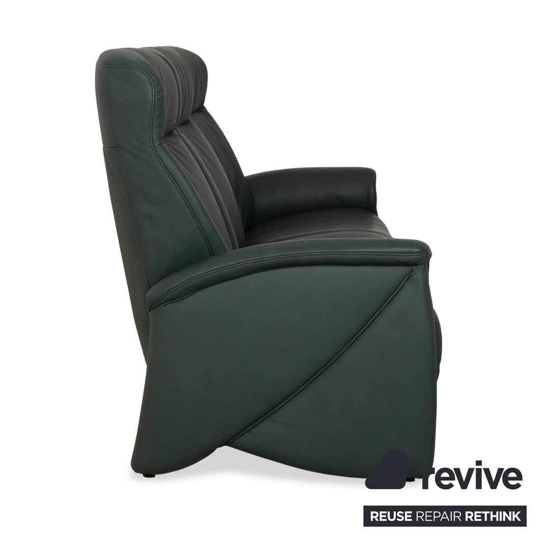Himolla Cumuly Leder Dreisitzer Dunkelgrün Sofa Couch