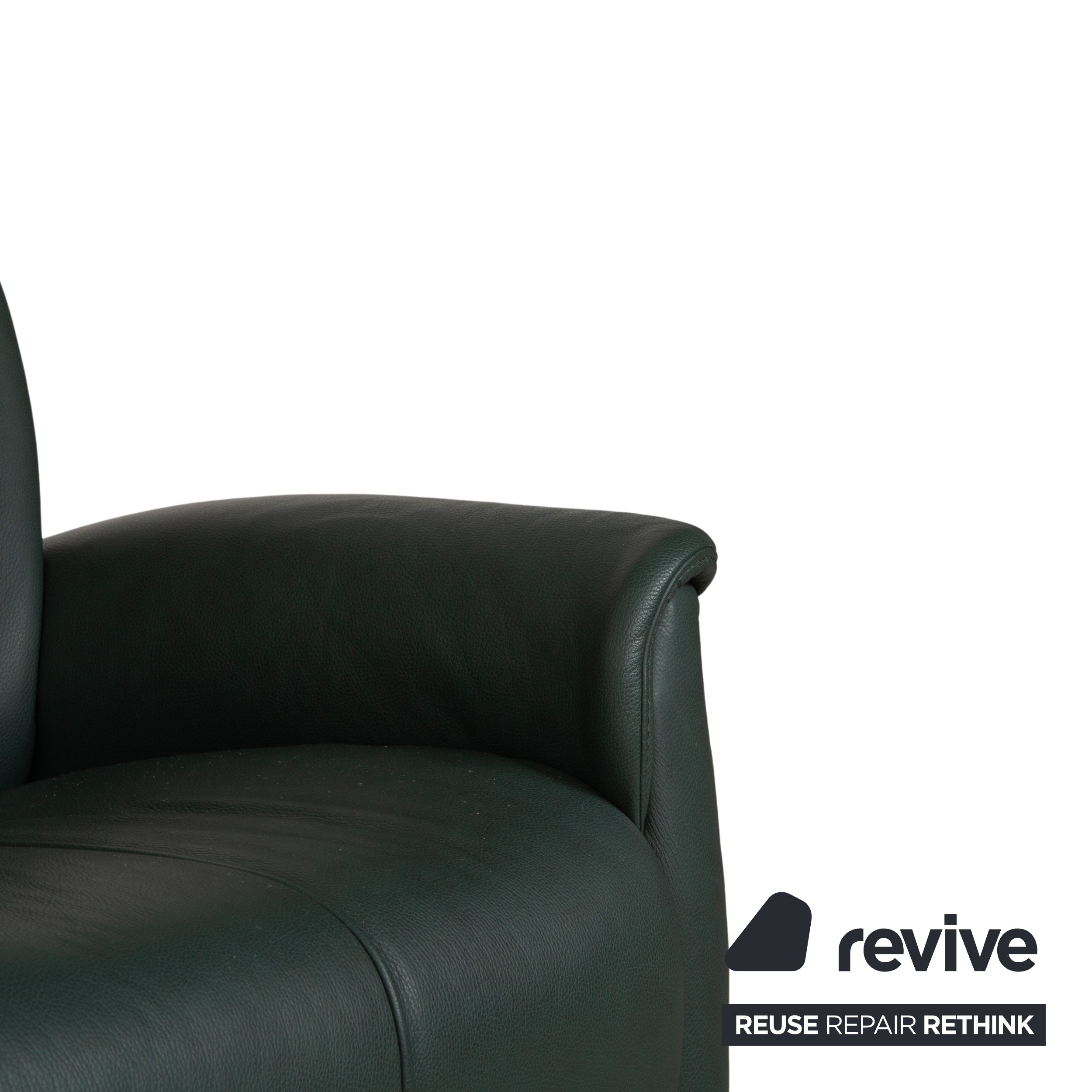 Himolla Cumuly Leder Dreisitzer Dunkelgrün Sofa Couch