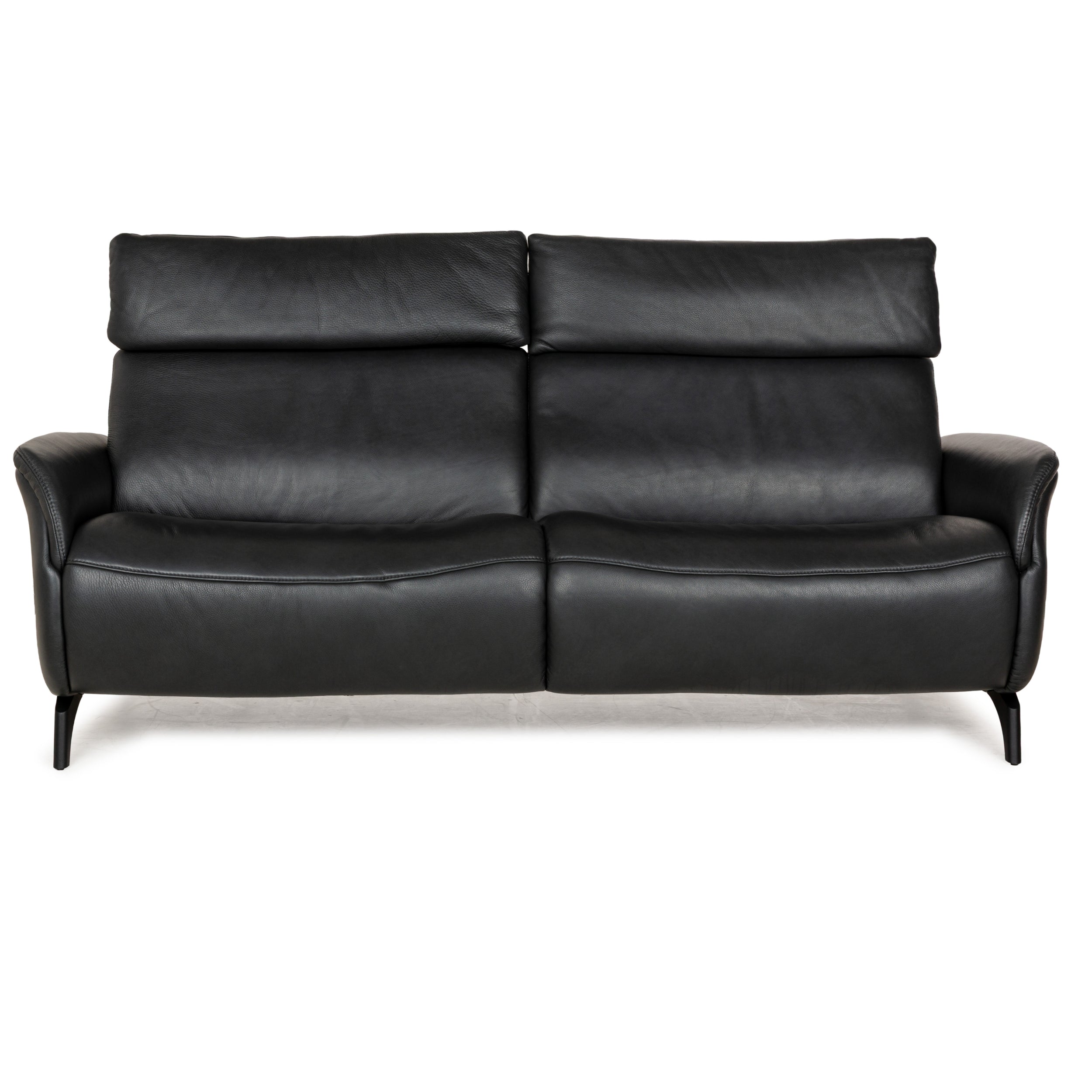 Himolla Cumuly Leather Three-Seater Grey Manual Function Sofa Couch