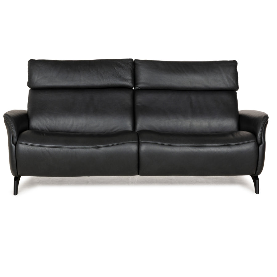 Himolla Cumuly Leder Dreisitzer Grau manuelle Funktion Sofa Couch