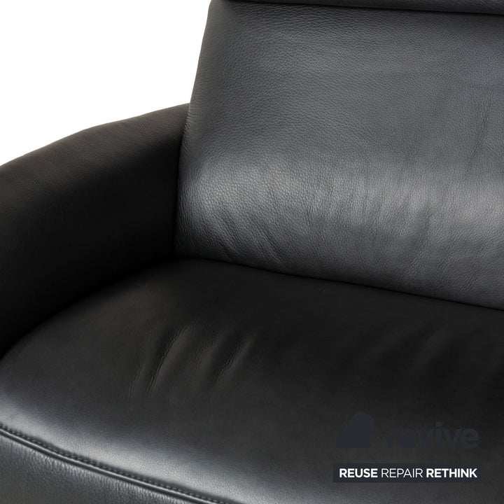 Himolla Cumuly Leder Dreisitzer Grau manuelle Funktion Sofa Couch