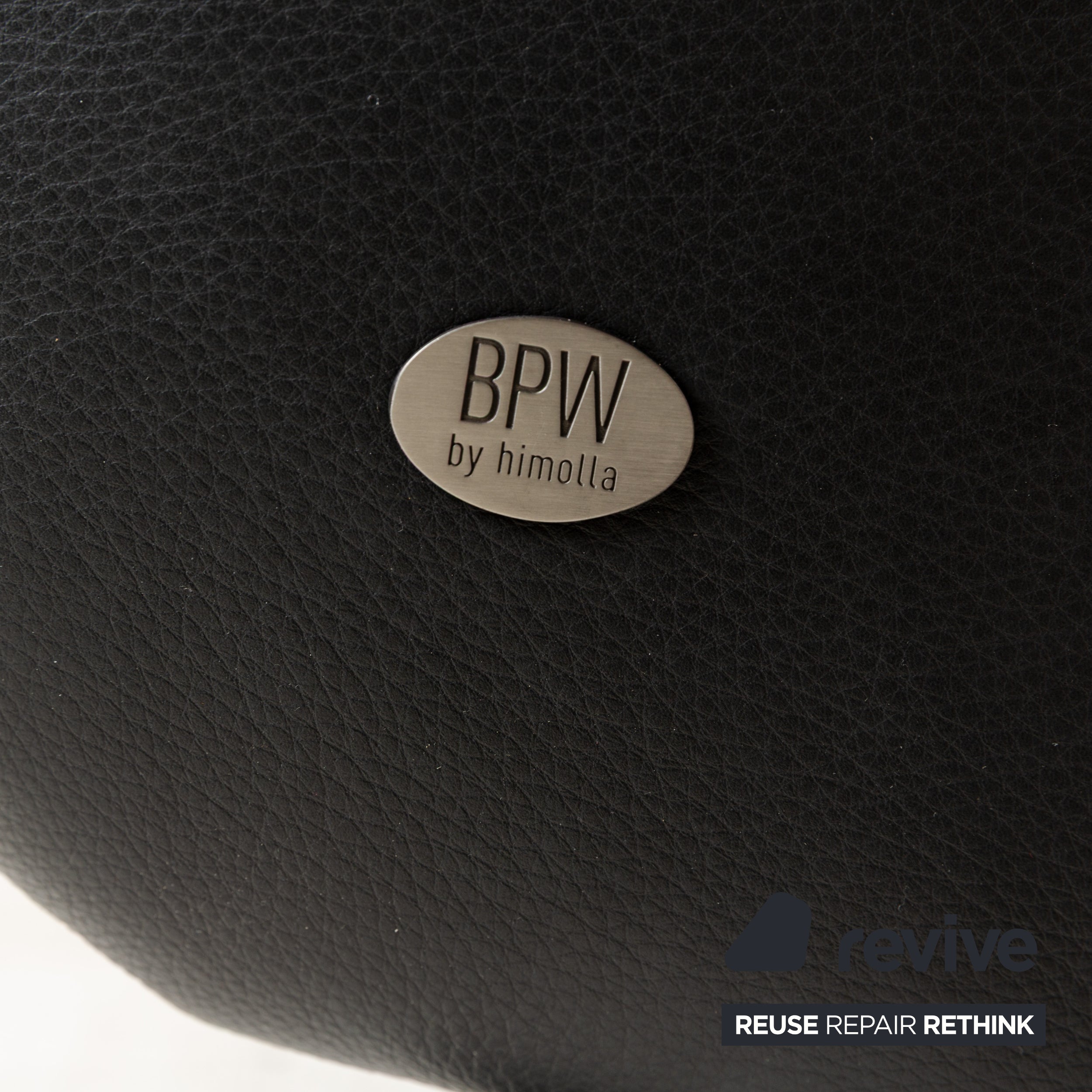 Himolla Cumuly Leather Three-Seater Grey Manual Function Sofa Couch