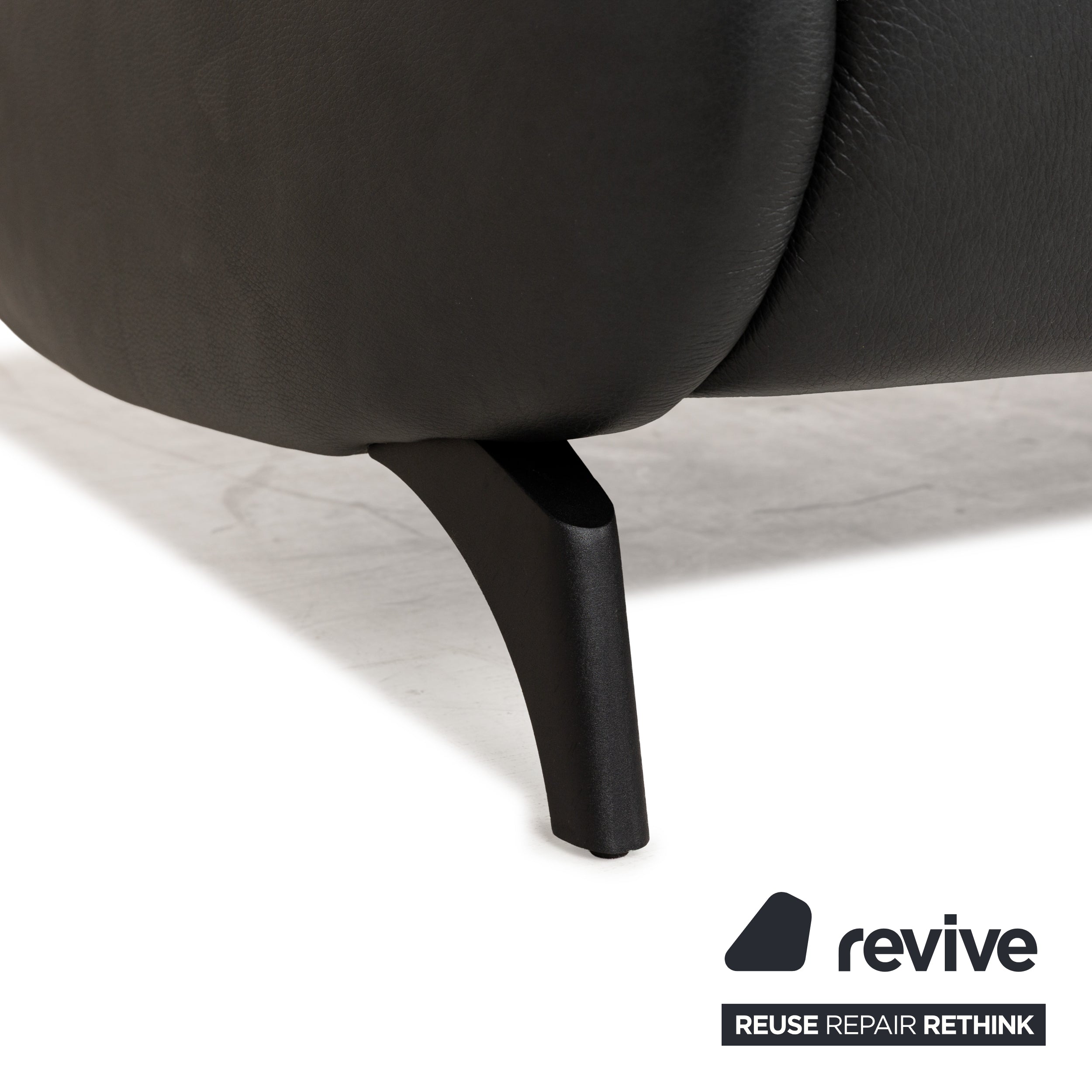 Himolla Cumuly Leather Three-Seater Grey Manual Function Sofa Couch