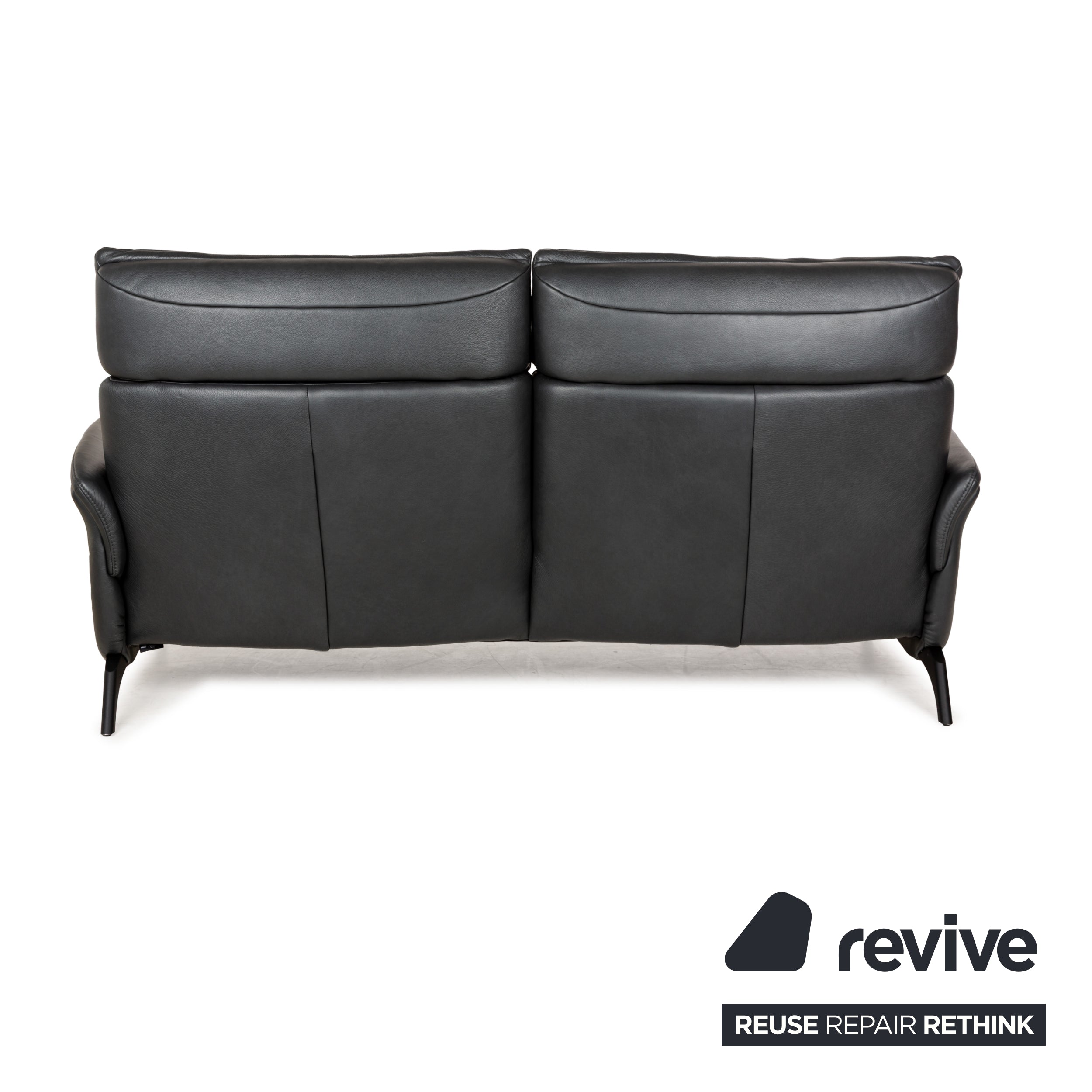 Himolla Cumuly Leather Three-Seater Grey Manual Function Sofa Couch