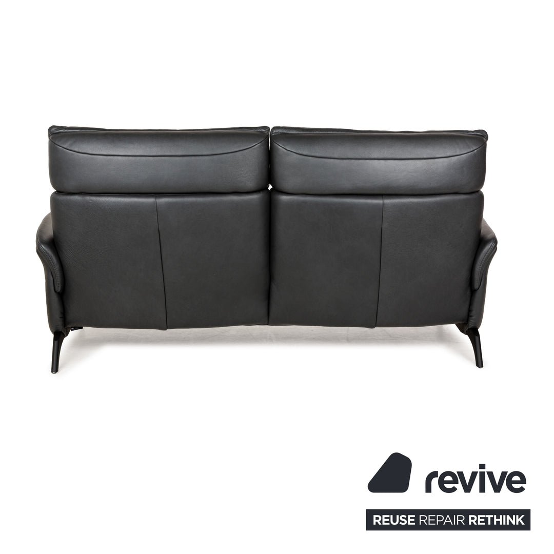 Himolla Cumuly Leder Dreisitzer Grau manuelle Funktion Sofa Couch
