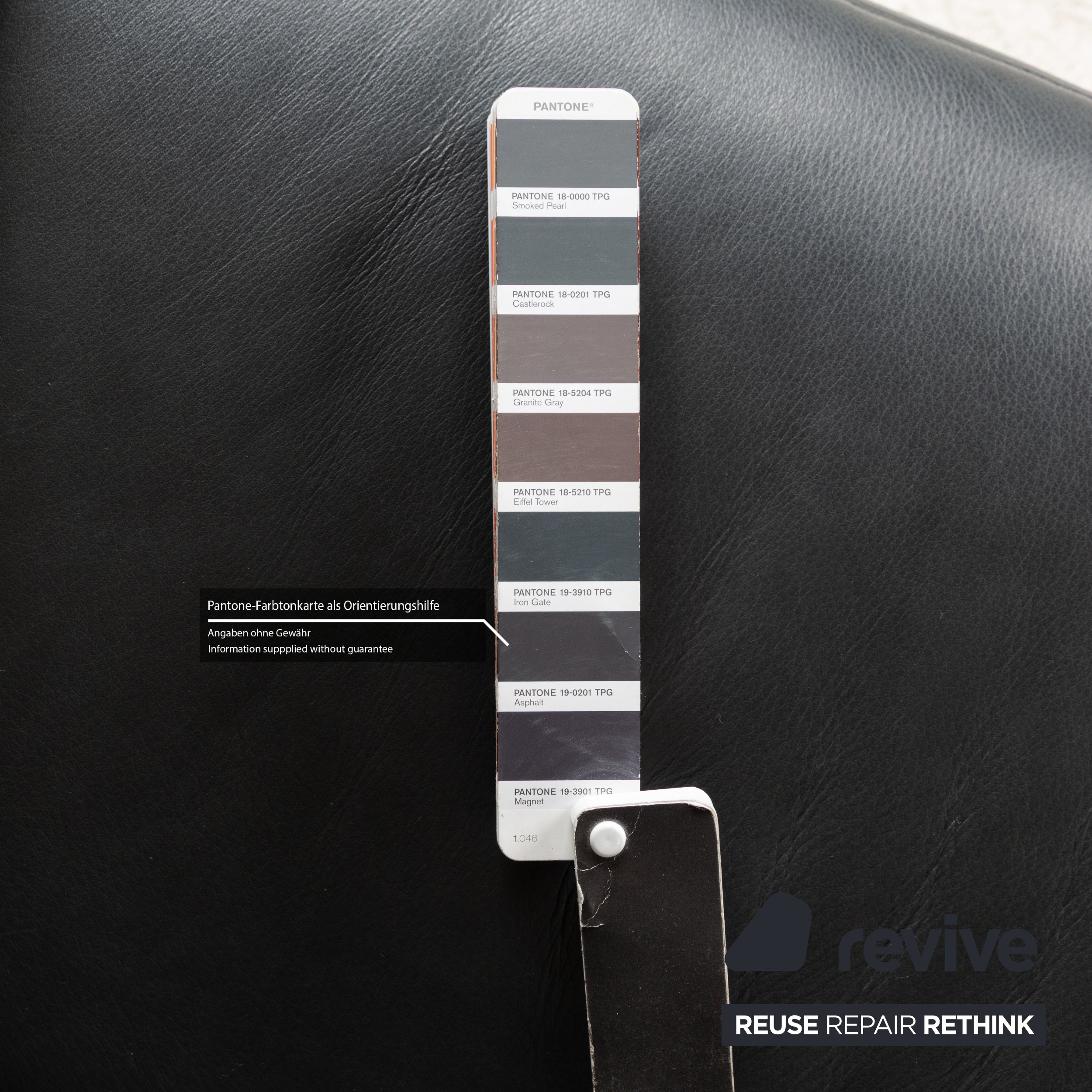 Himolla Cumuly Leather Three-Seater Grey Manual Function Sofa Couch