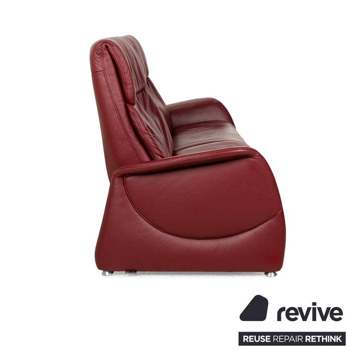 Himolla Cumuly Leder Dreisitzer Rot Dunkelrot Sofa Couch