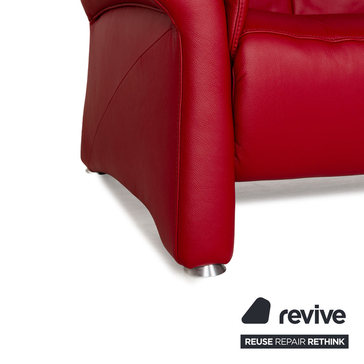 Himolla Cumuly Leder Dreisitzer Rot Sofa Couch