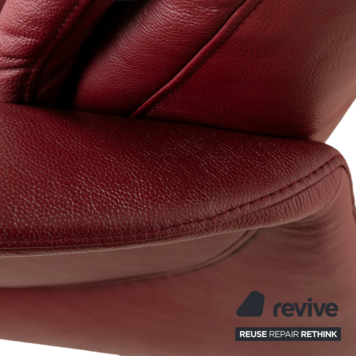 Himolla Cumuly Leder Dreisitzer Rot Dunkelrot Sofa Couch