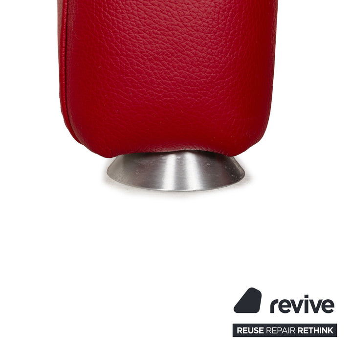 Himolla Cumuly Leder Dreisitzer Rot Sofa Couch