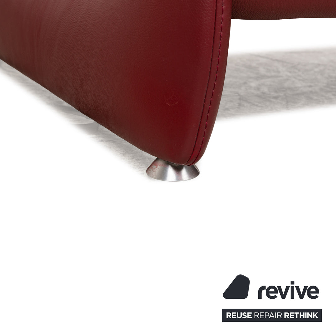 Himolla Cumuly Leder Dreisitzer Rot Dunkelrot Sofa Couch