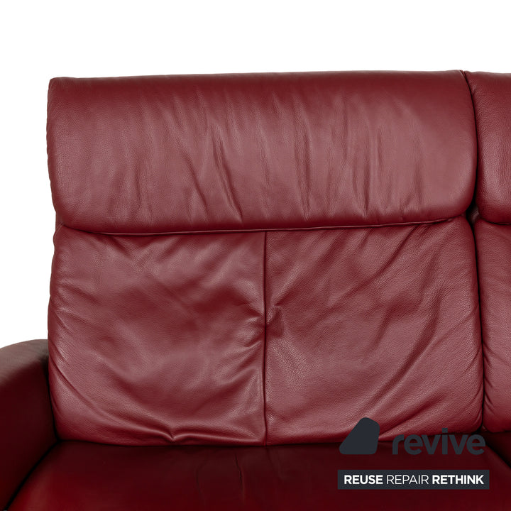 Himolla Cumuly Leder Dreisitzer Rot Dunkelrot Sofa Couch