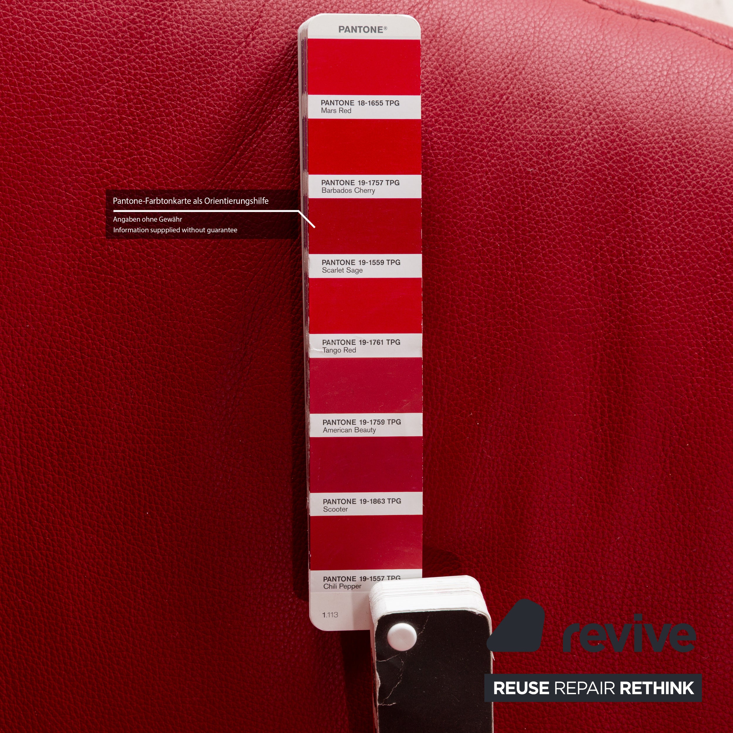 Himolla Cumuly Leather Three Seater Red Sofa Couch