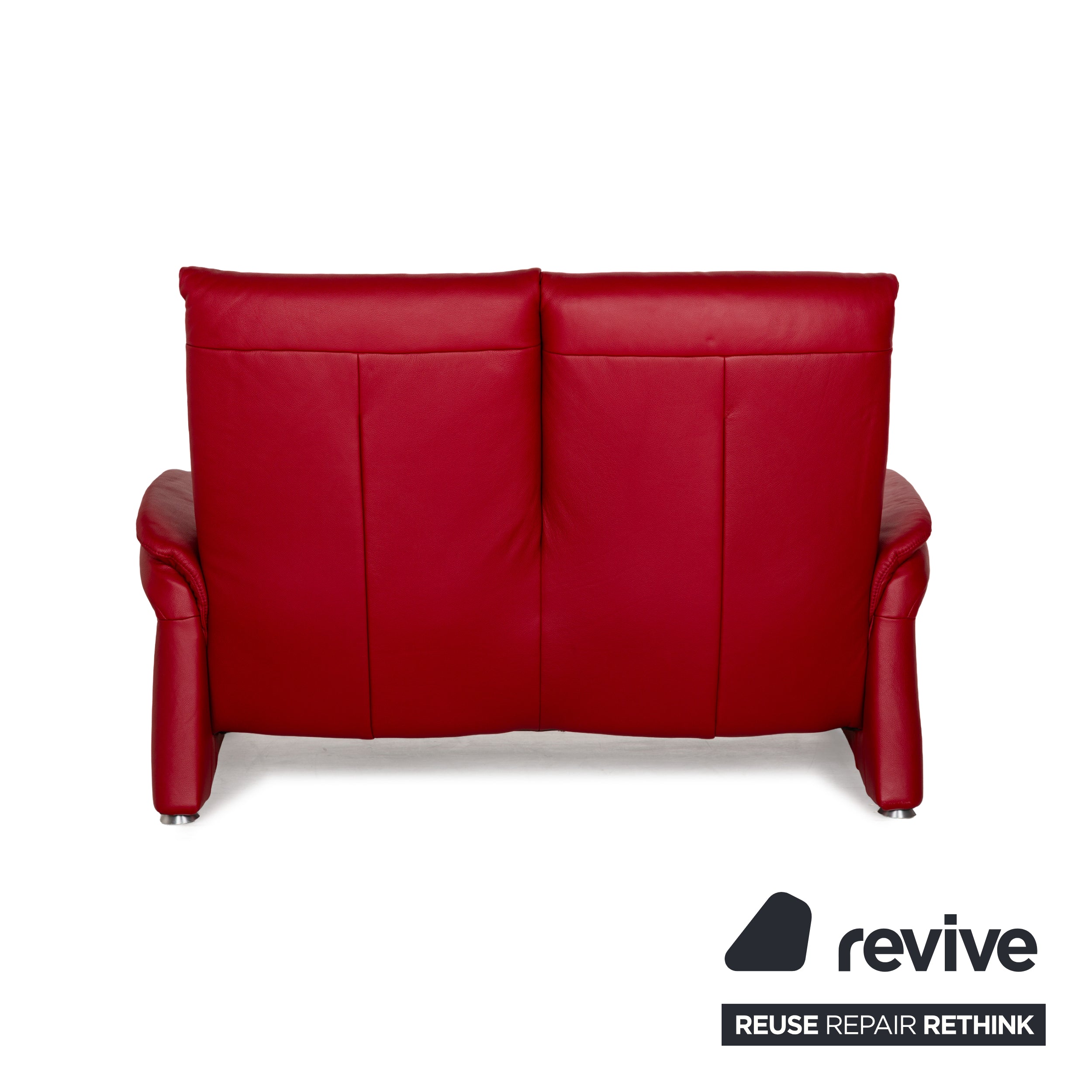 Himolla Cumuly Leather Three Seater Red Sofa Couch