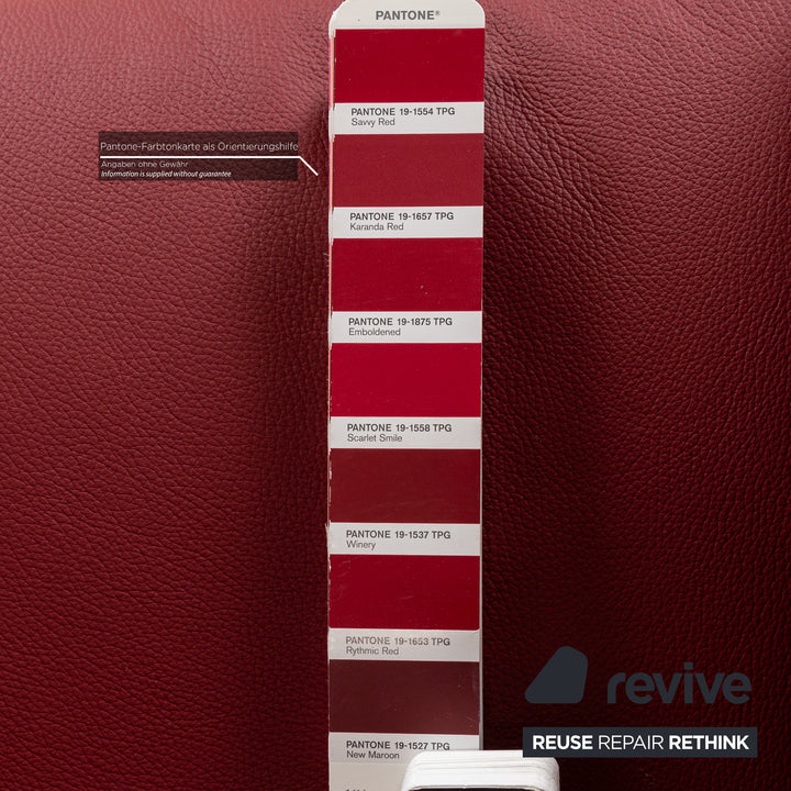 Himolla Cumuly Leder Dreisitzer Rot Sofa Couch