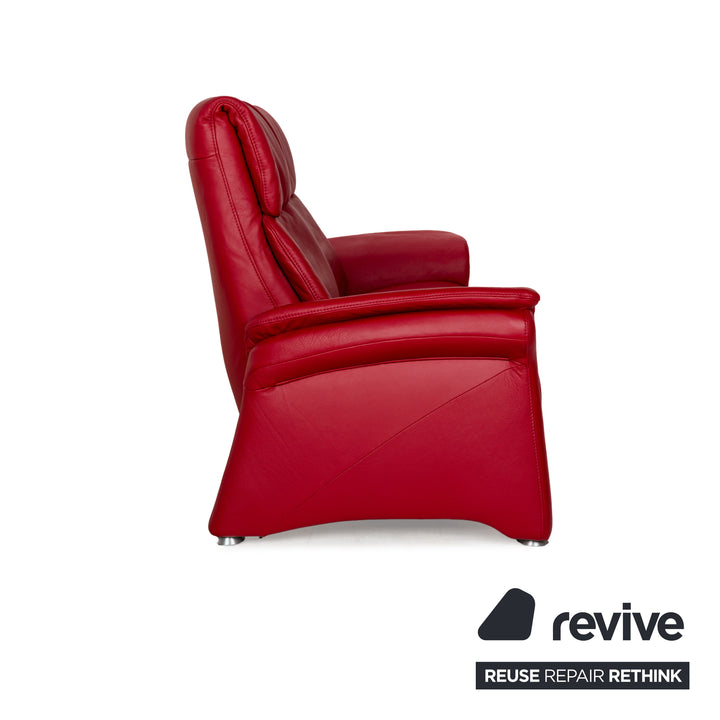 Himolla Cumuly Leder Dreisitzer Rot Sofa Couch