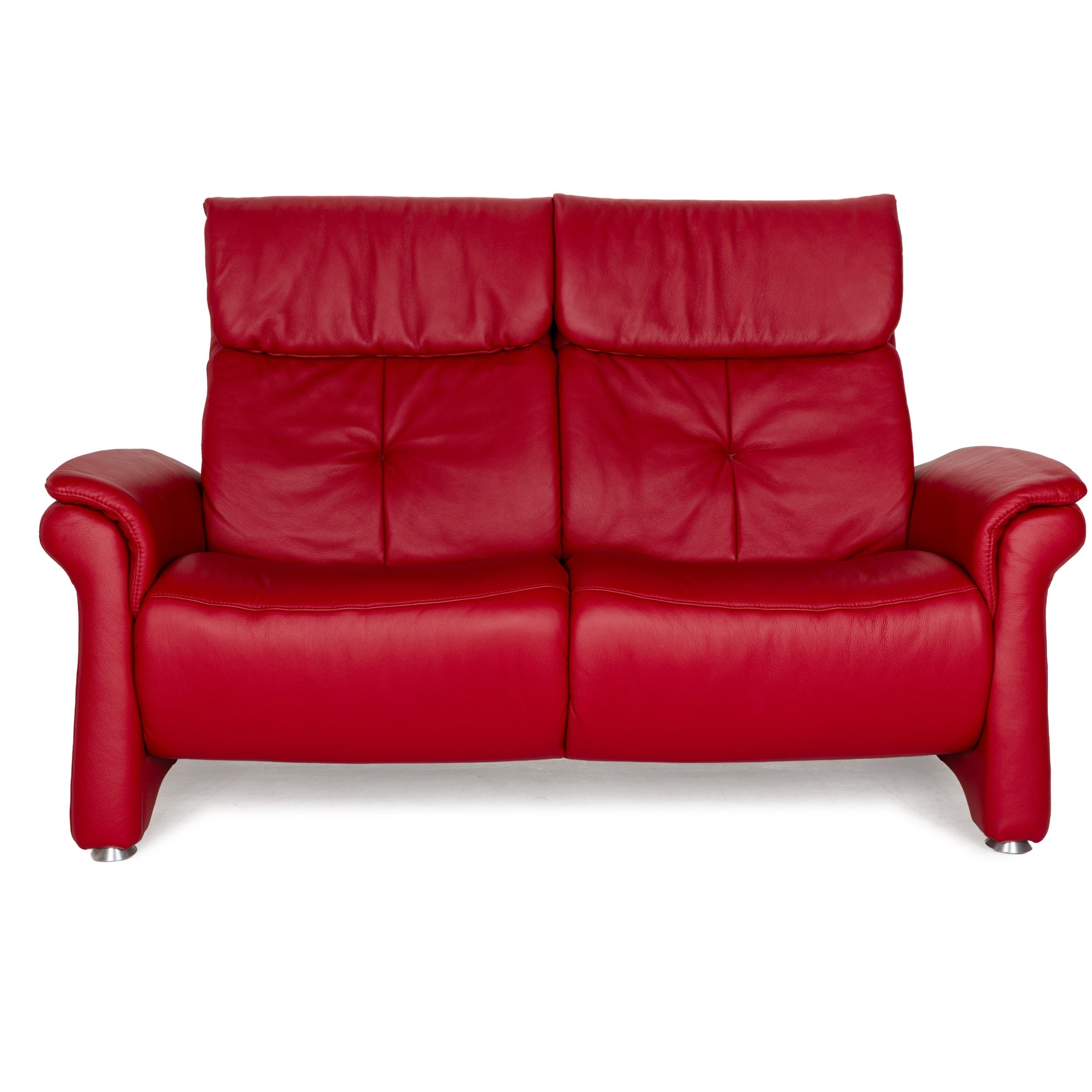 Himolla Cumuly Leather Three Seater Red Sofa Couch