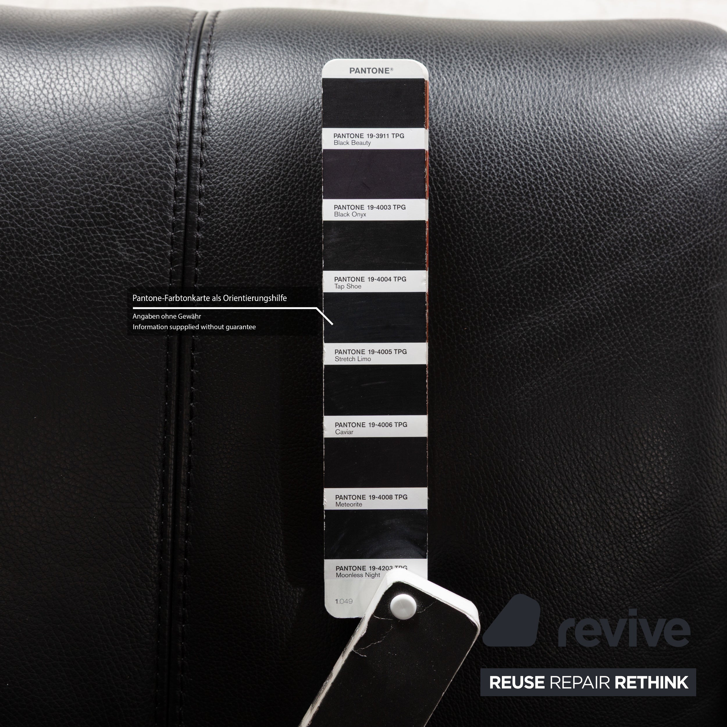 Himolla Cumuly Leather Three-Seater Black Manual Function Sofa Couch