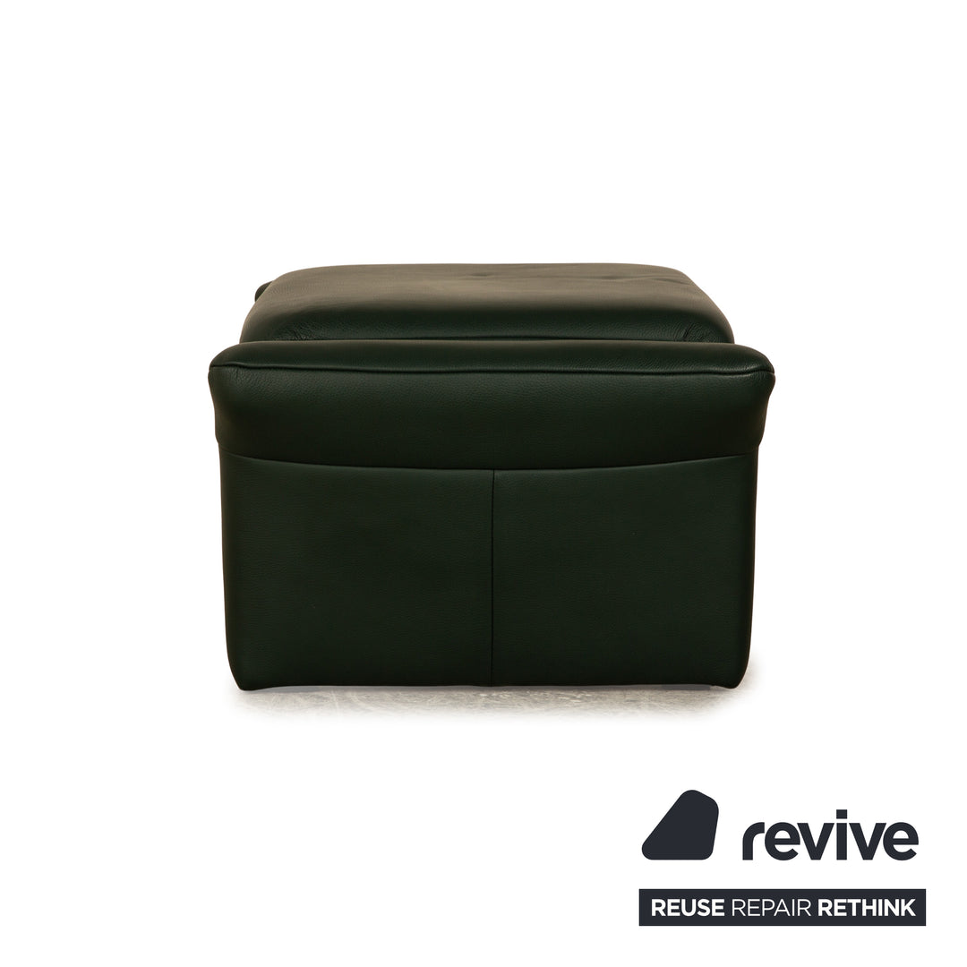 Himolla Cumuly Leather Stool Green Dark Green Storage Compartment