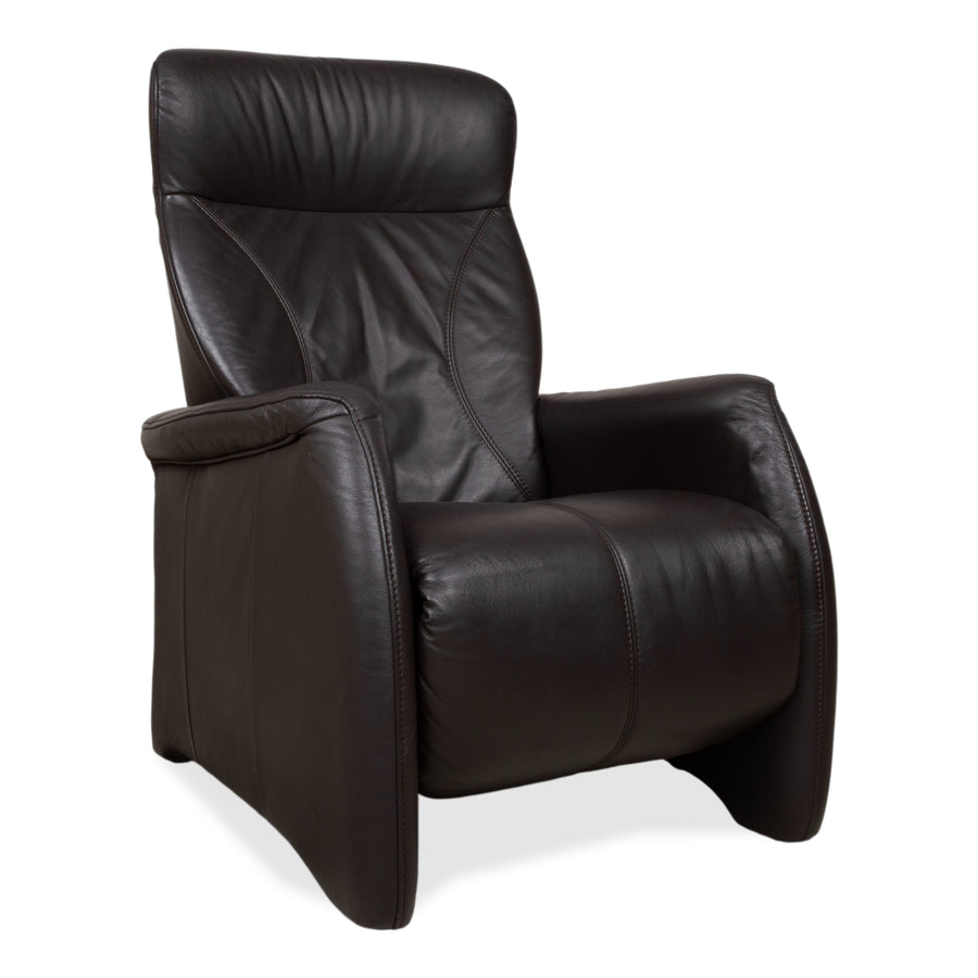 Fauteuil Himolla Cumuly Cuir Anthracite Gris fonction manuelle Relax