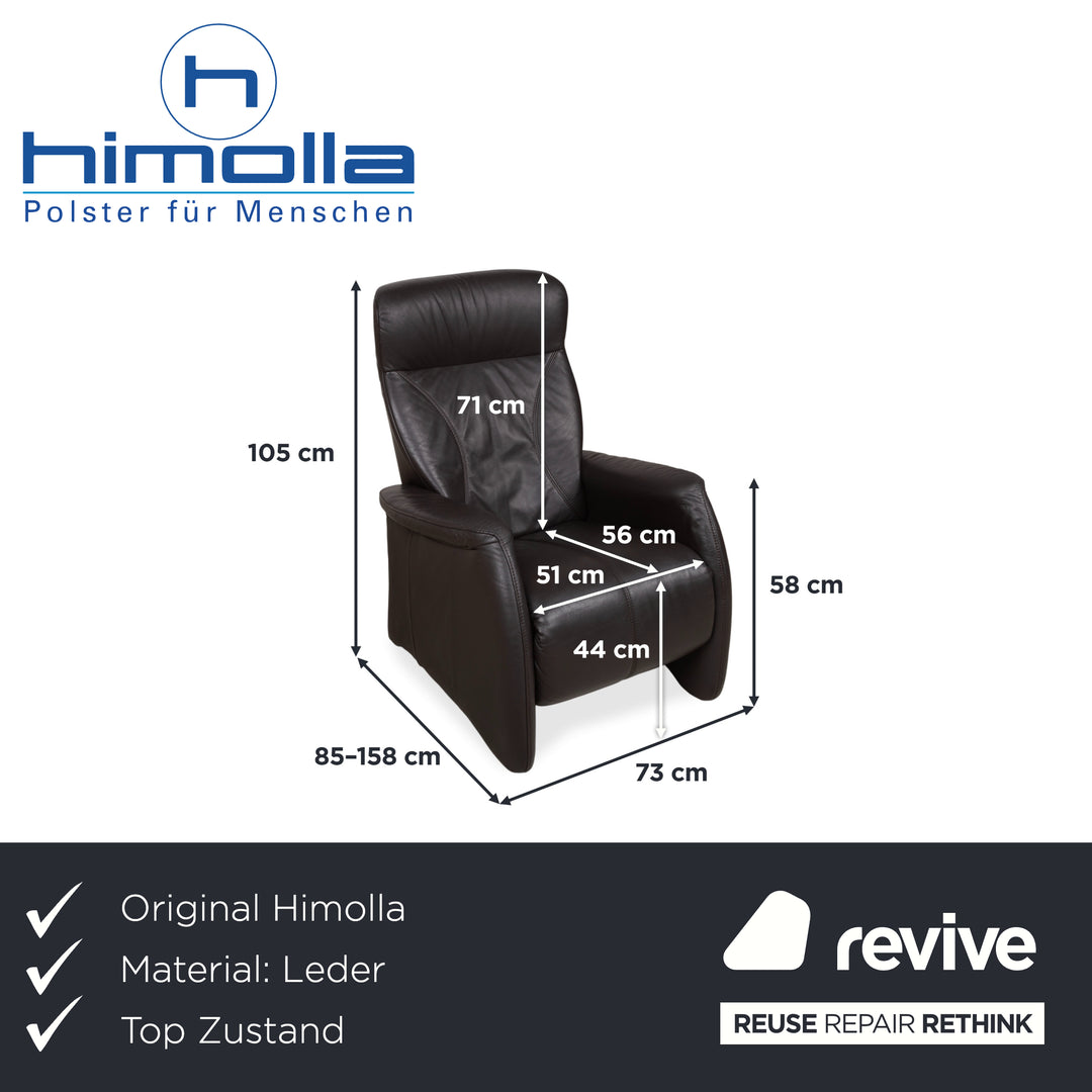 Himolla Cumuly Leder Sessel Anthrazit Grau manuelle Funktion Relaxfunktion