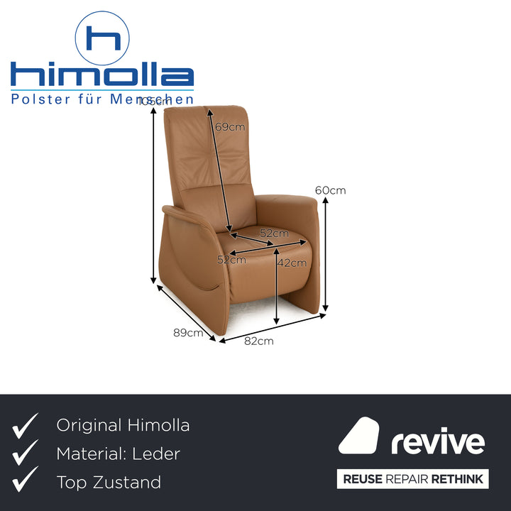 Himolla Cumuly Leather Armchair Brown