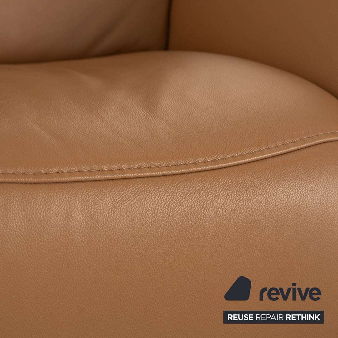 Fauteuil en cuir Himolla Cumuly marron