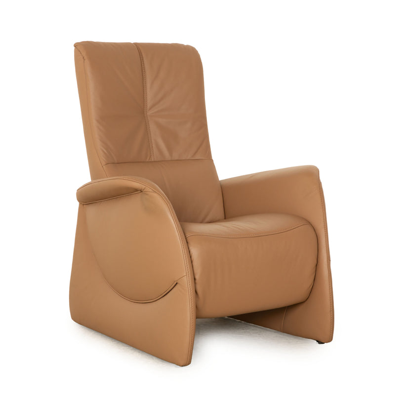 Fauteuil en cuir Himolla Cumuly marron