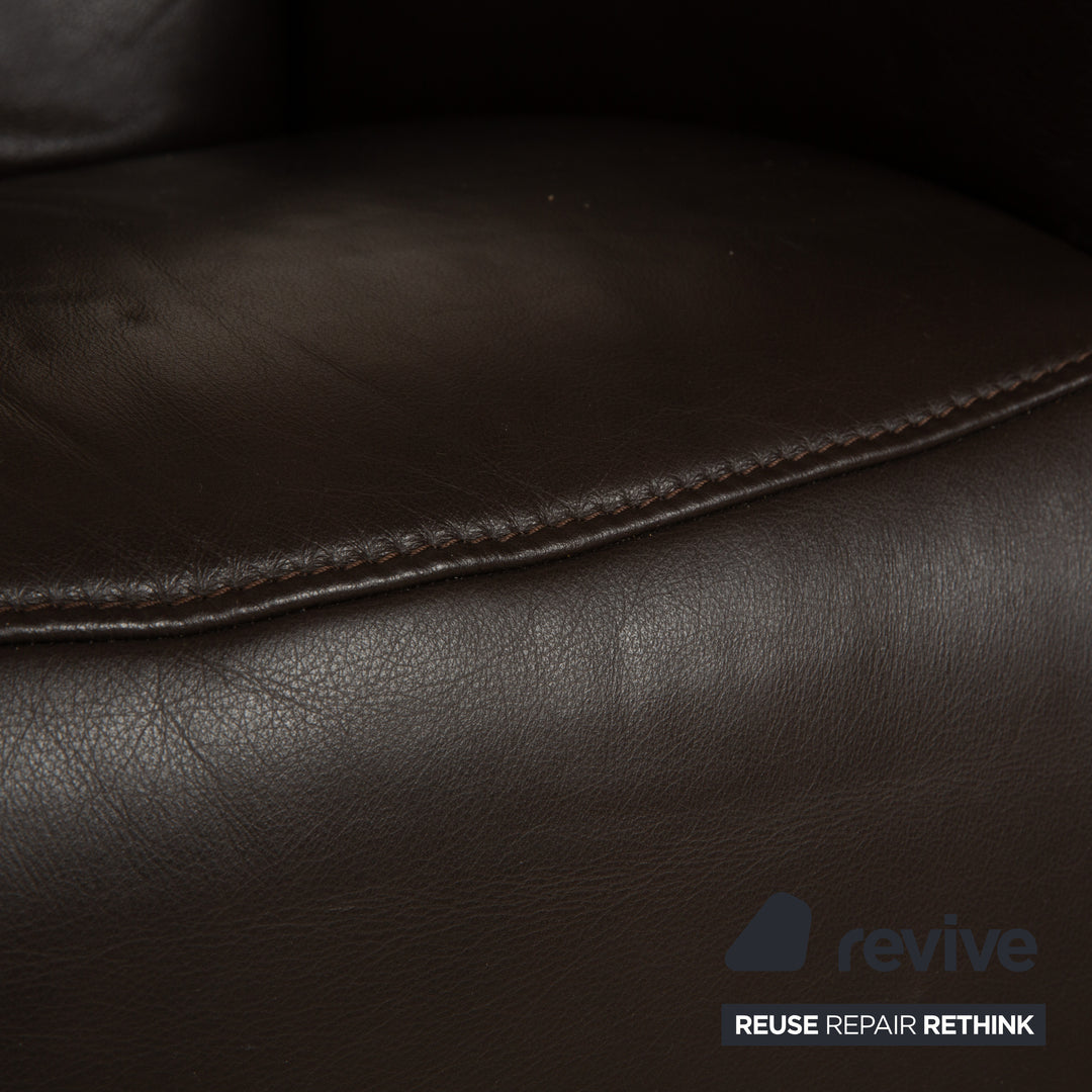 Himolla Cumuly leather armchair brown dark brown manual function reclining function