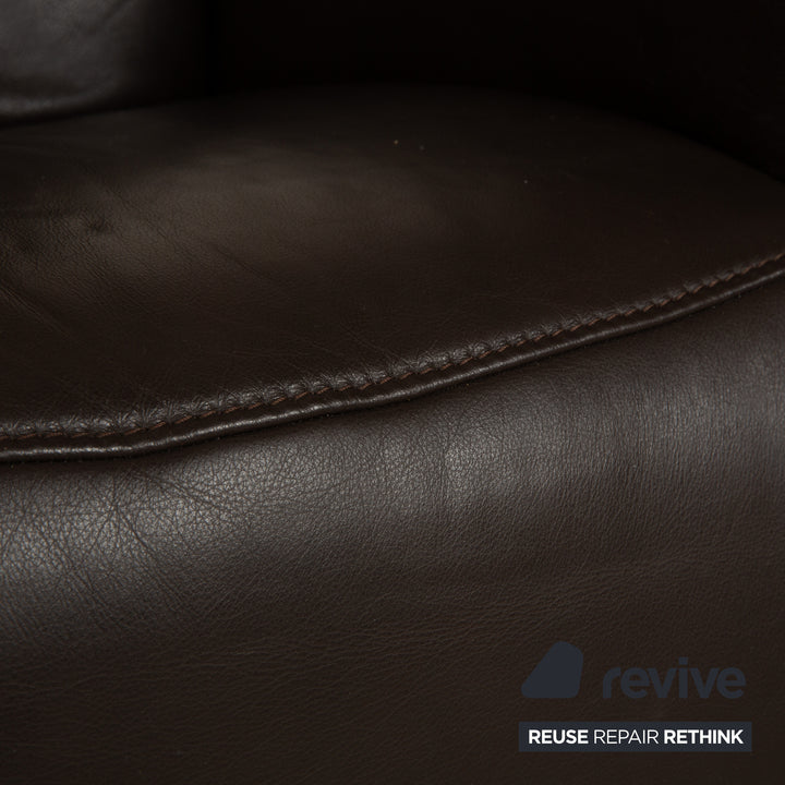 Himolla Cumuly leather armchair brown dark brown manual function reclining function