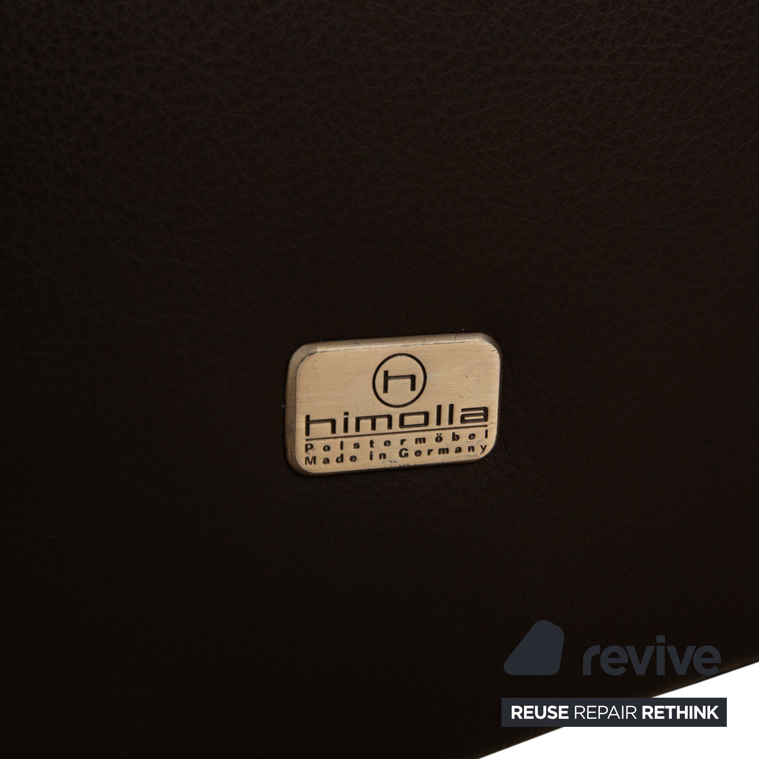 Fauteuil en cuir Himolla Cumuly marron foncé fonction manuelle fonction inclinable