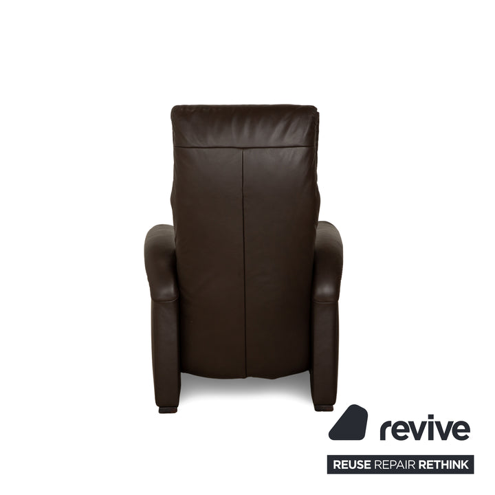 Himolla Cumuly leather armchair brown dark brown manual function reclining function