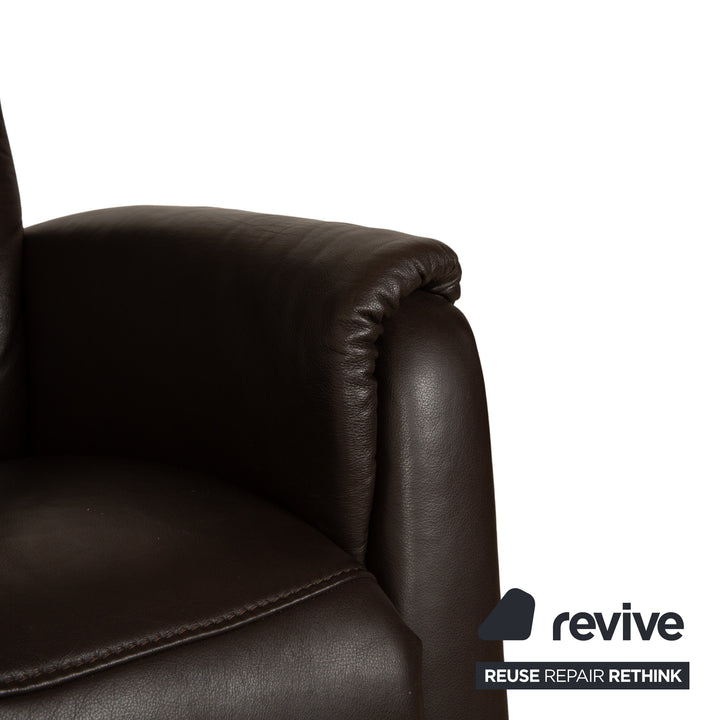 Himolla Cumuly leather armchair brown dark brown manual function reclining function