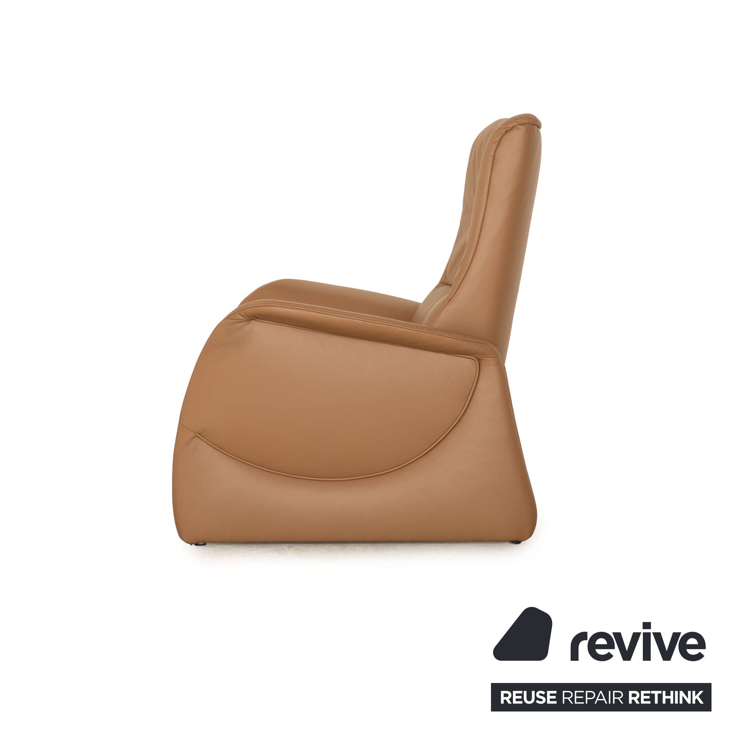 Fauteuil en cuir Himolla Cumuly marron
