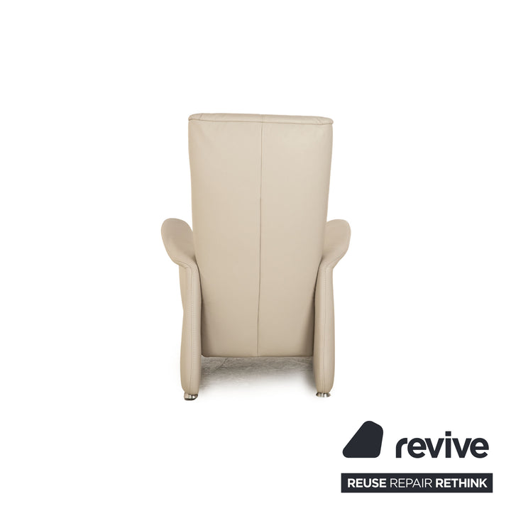 Himolla Cumuly leather armchair light gray manual function