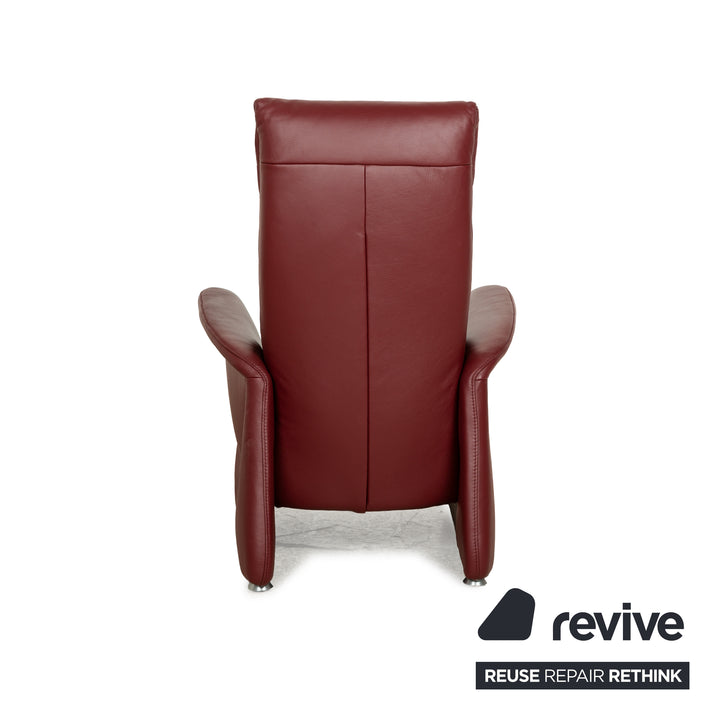 Himolla Cumuly leather armchair red manual function relaxation function