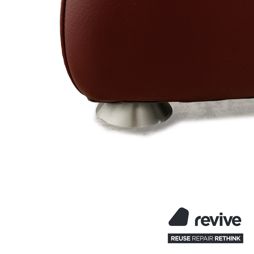 Himolla Cumuly leather armchair red manual function relaxation function