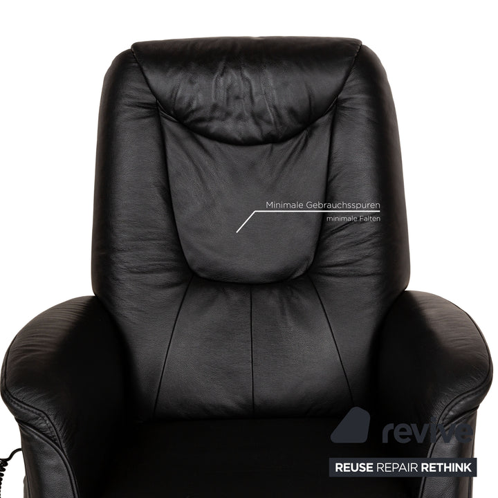 Himolla Cumuly Leather Armchair Black electric function