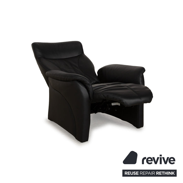 Himolla Cumuly Leather Armchair Black manual function