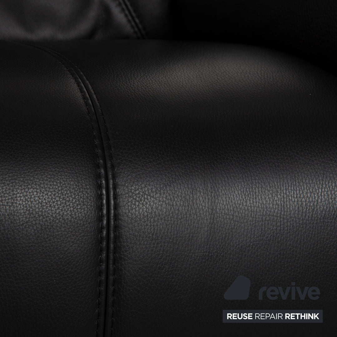 Himolla Cumuly Leather Armchair Black manual function