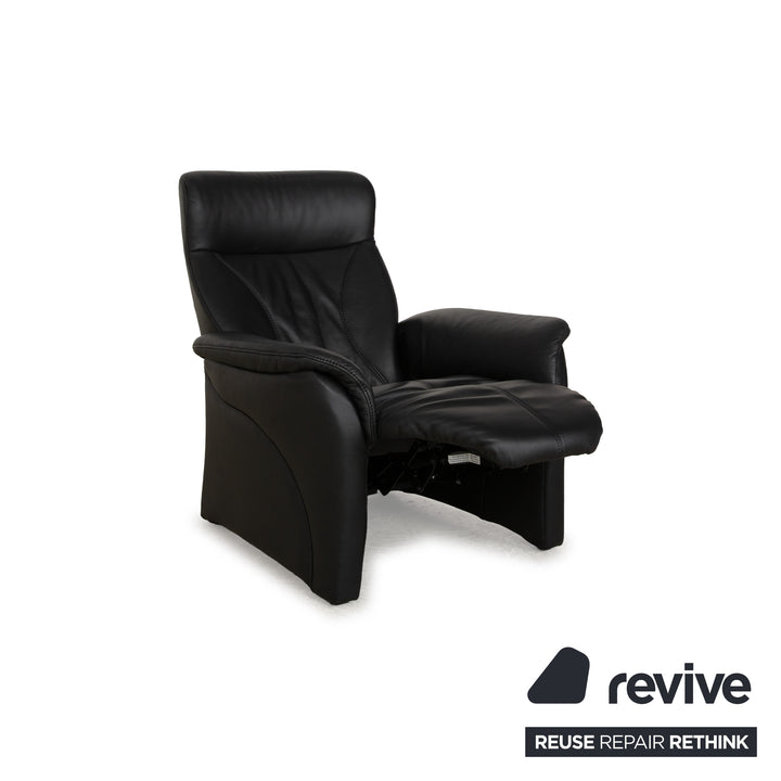 Himolla Cumuly Leather Armchair Black manual function