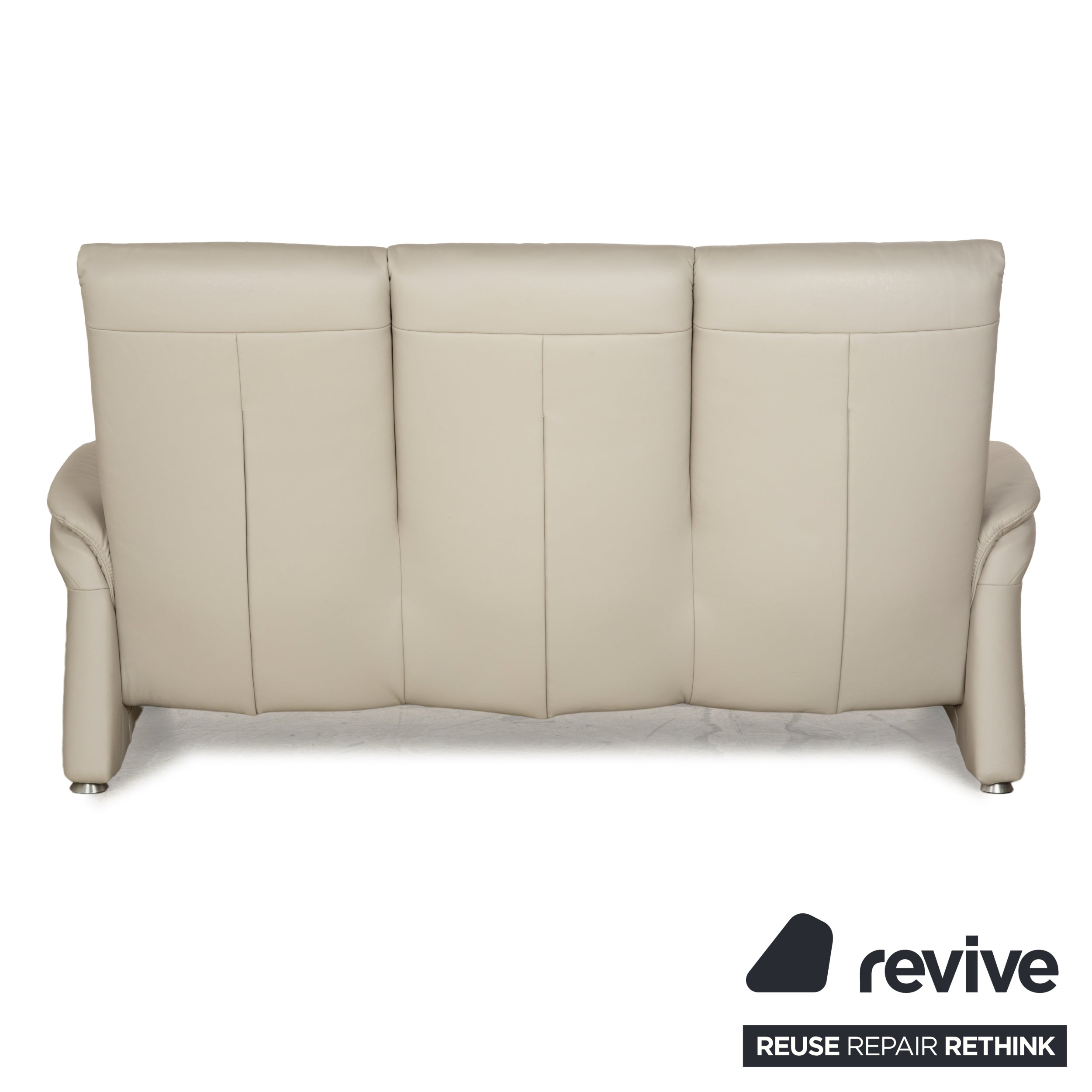 Himolla Cumuly Leather Sofa Set Beige Light Grey Three-Seater Two-Seater Couch