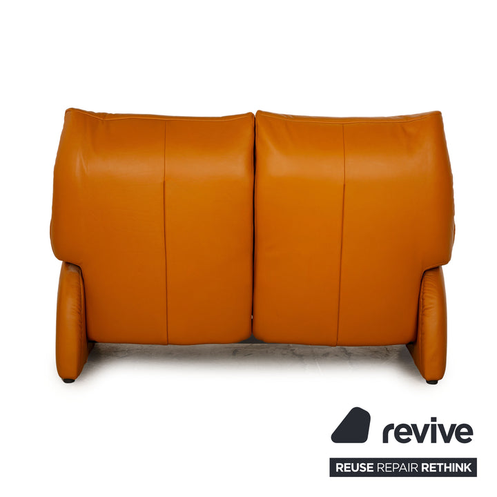 Himolla Cumuly Leder Sofa Garnitur Gelb Gold Zweisitzer Sessel manuelle Funktion Sofa Couch