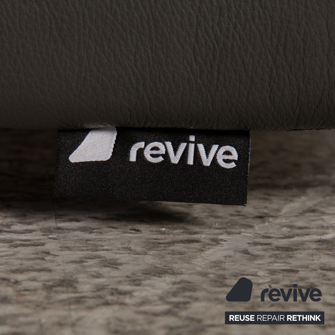 Canapé en cuir Himolla Cumuly gris canapé trois places