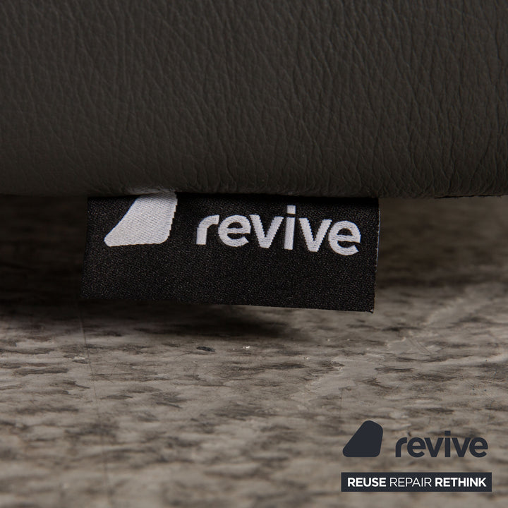 Canapé en cuir Himolla Cumuly gris canapé trois places