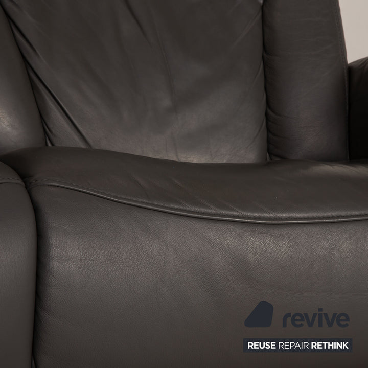 Canapé en cuir Himolla Cumuly gris canapé trois places