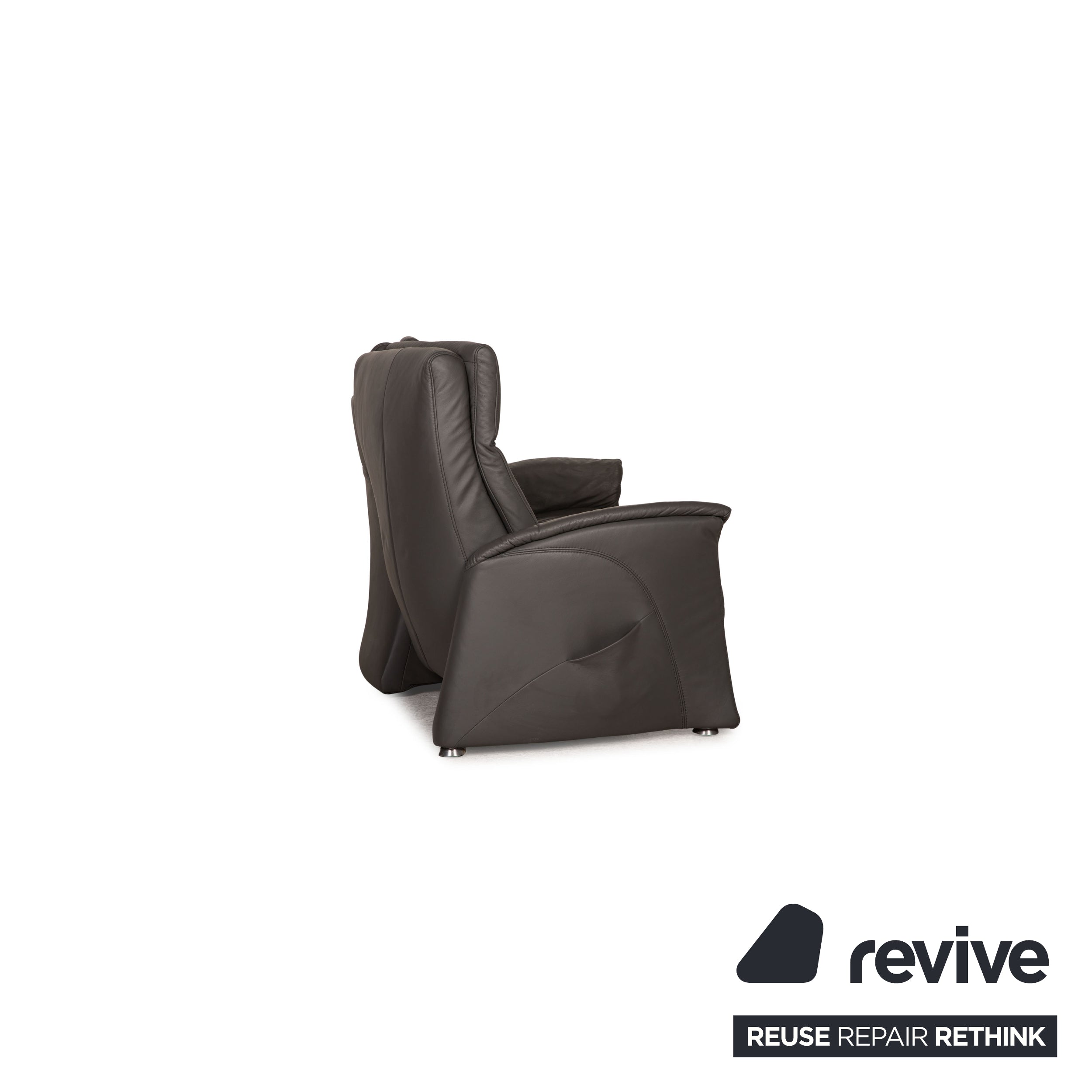 Himolla Cumuly Leder Sofa Grau Dreisitzer Couch