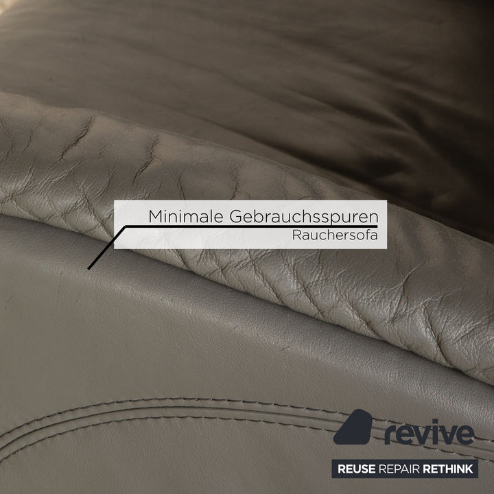 Canapé en cuir Himolla Cumuly gris canapé trois places